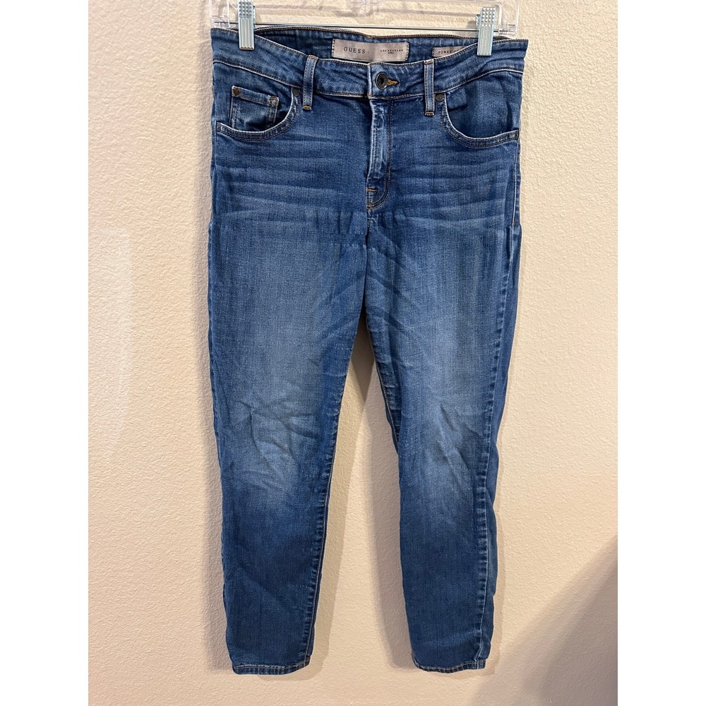 GUESS Los Angeles 1981 POWER CURVY MID Women's Blue Denim Jeans Size 27
